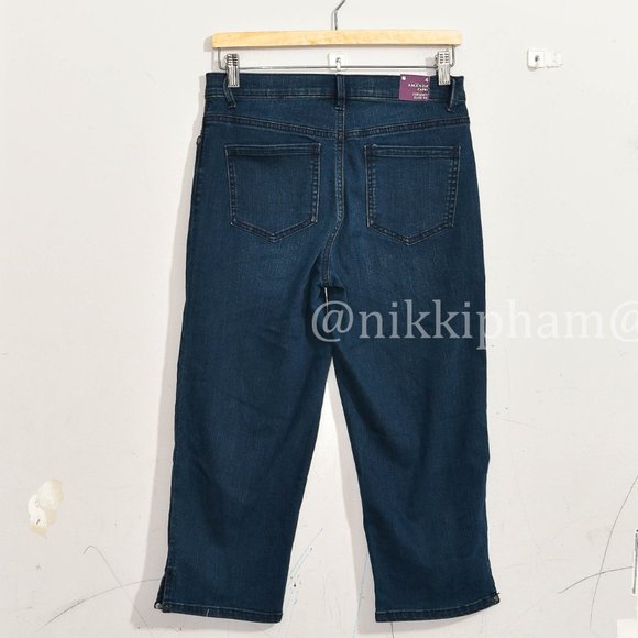 BRAND NEW Gloria Vanderbilt Amanda Capri length classic rise in Navy - Picture 4 of 5